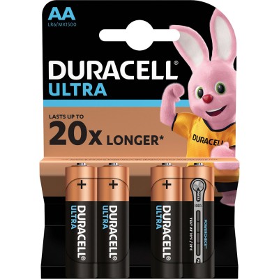 Батарейки DURACELL LR06 KPD 04*20 Ultra алкалінові (5005816) уп. 1x4 шт