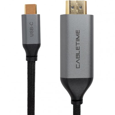 Кабель PowerPlant USB Type-C - HDMI 1.8 м (CA913350) Кабель PowerPlant USB Type-C - HDMI 1.8 м (CA913350)
