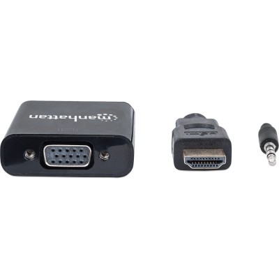 Перехідник INTRACOM Manhattan VGA F - HDMI M з аудіо RTL Black (151450)