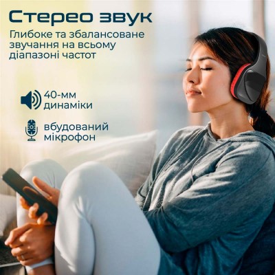 Гарнітура Promate Nova Maroon (nova.maroon) Гарнітура Promate Nova Maroon (nova.maroon)