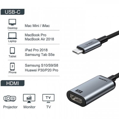 Кабель CABLETIME USB TYPE-C - HDMI (CP11A) Кабель CABLETIME USB TYPE-C - HDMI (CP11A)