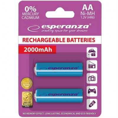 Акумулятор ESPERANZA Ni-MH 2000 AA mAh EZA103B (2927259)
