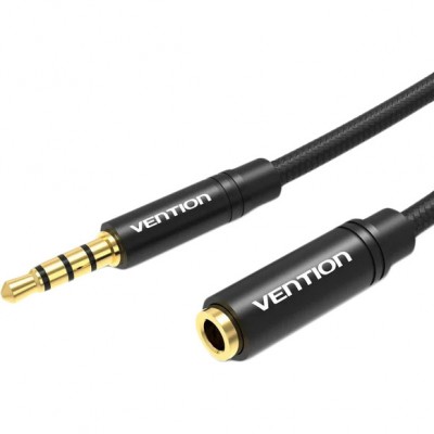 Кабель VENTION Audio 3.5мм Black Metal Type 3 м (BHBBI) Кабель VENTION Audio 3.5мм Black Metal Type 3 м (BHBBI)