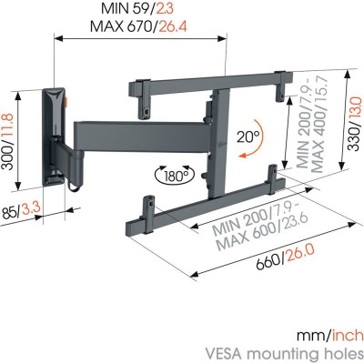 Кронштейн VOGELS TVM 3663 OLED Black