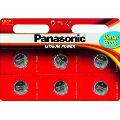Батарейки PANASONIC CR2016 (CR-2016EL/6BP)