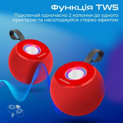 Портативна акустика PROMATE Juggler Red (juggler.red) Портативна акустика PROMATE Juggler Red (juggler.red)