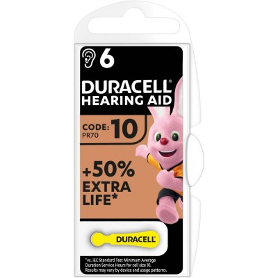Батарейка DURACELL HA 10 (81546854) 6 шт