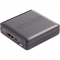 Конвертер PowerPlant HDMI - VGA + R/L (HDCVGA02-M) Black (CA911493)