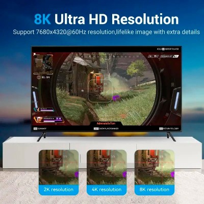 Кабель VENTION DisplayPort v1.4 5m Black 8K 60Hz (HCCBJ) Кабель VENTION DisplayPort v1.4 5m Black 8K 60Hz (HCCBJ)
