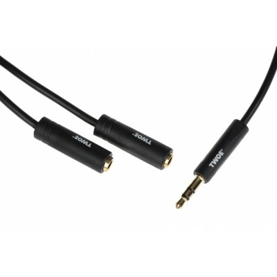 Розгалужувач 2E Adapter 3.5 мм jack x2 Black
