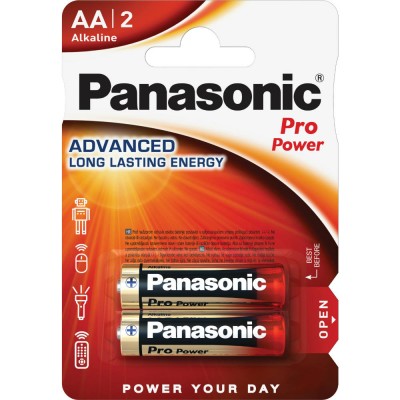 Батарейки PANASONIC LR06 Pro Power (LR6XEG / 2BP) 2 шт Батарейки PANASONIC LR06 Pro Power (LR6XEG / 2BP) 2 шт