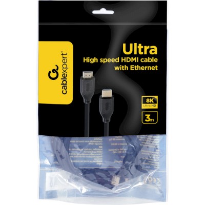 Кабель Cablexpert HDMI V. 2. 1 3м Black (CC-HDMI8K-3M) Кабель Cablexpert HDMI V. 2. 1 3м Black (CC-HDMI8K-3M)