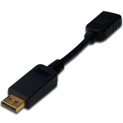 Перехідник DIGITUS DisplayPort to HDMI (AM/AF) 0.15 m Black (AK-340408-001-S) Перехідник DIGITUS DisplayPort to HDMI (AM/AF) 0.15 m Black (AK-340408-001-S)