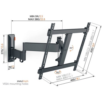 Кронштейн VOGELS TVM 3443 Black Кронштейн VOGELS TVM 3443 Black