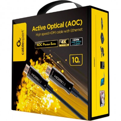 Кабель CABLEXPERT (AOC) HDMI V.2.0 4К 60Гц 10 м Black (CCBP-HDMI-AOC-10M-02) Кабель CABLEXPERT (AOC) HDMI V.2.0 4К 60Гц 10 м Black (CCBP-HDMI-AOC-10M-02)
