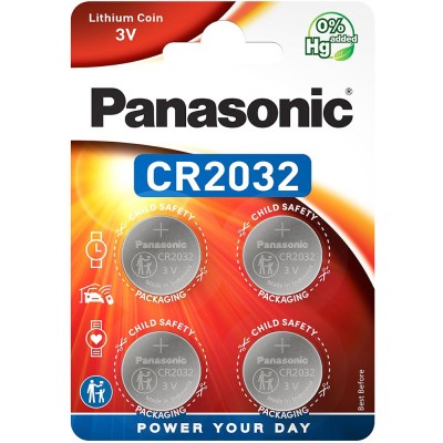 Батарейки PANASONIC CR2032 4 шт (CR-2032EL/4B) Батарейки PANASONIC CR2032 4 шт (CR-2032EL/4B)