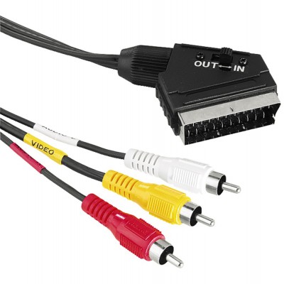 Кабель HAMA Scart - 3 RCA, 1,5 м (In/Out) (122163) Кабель HAMA Scart - 3 RCA, 1,5 м (In/Out) (122163)