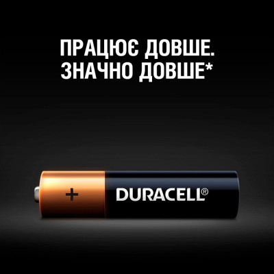 Батарейки DURACELL Simply AAA LR03 алкалінові (5008694) 4 шт Батарейки DURACELL Simply AAA LR03 алкалінові (5008694) 4 шт