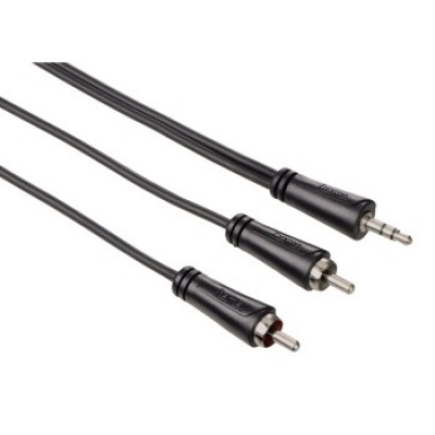 Кабель HAMA 43343 Connecting Cable 2 RCA - 3.5 mm, 5 m