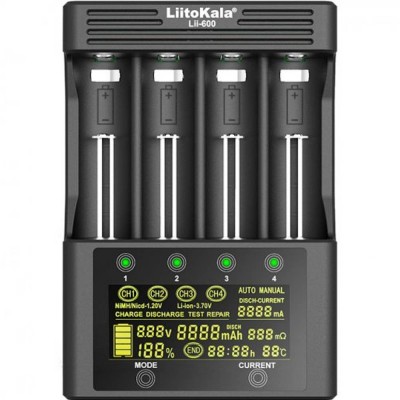 Зарядний пристрій LIITOKALA 4 Slots (Lii-600) Зарядний пристрій LIITOKALA 4 Slots (Lii-600)
