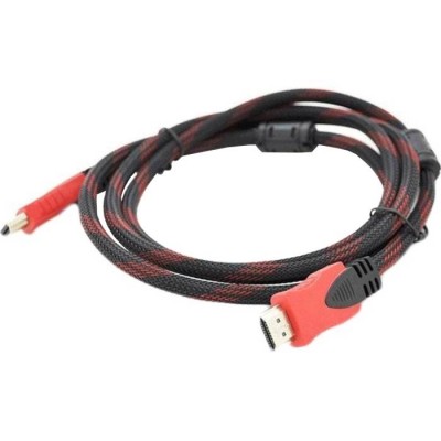 Кабель MERLION HDMI to HDMI 15.0m v1.4 OD-7.4mm Black/RED (YT-HDMI(M)/(M)NY/RD-15m) Кабель MERLION HDMI to HDMI 15.0m v1.4 OD-7.4mm Black/RED (YT-HDMI(M)/(M)NY/RD-15m)