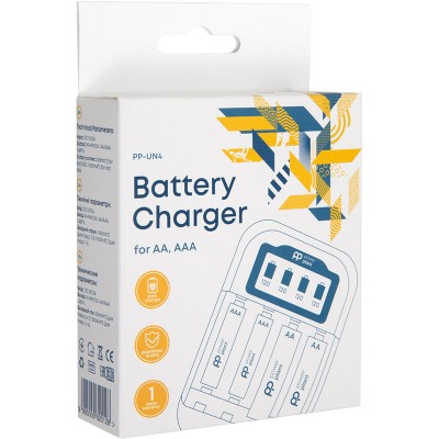 Зарядний пристрій POWER PLANT для акумуляторів AA AAA micro USB (PP-UN4) Зарядний пристрій POWER PLANT для акумуляторів AA AAA micro USB (PP-UN4)