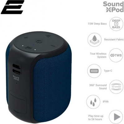 Портативна акустика 2E SoundXPod TWS Blue (2E-BSSXPWBL) Портативна акустика 2E SoundXPod TWS Blue (2E-BSSXPWBL)