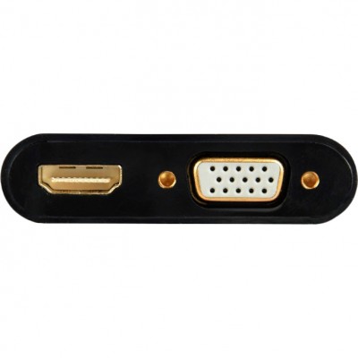 Кабель CABLEXPERT VGA - HDMI + VGA + аудіо 3.5 мм Black (A-VGA-HDMI-02) Кабель CABLEXPERT VGA - HDMI + VGA + аудіо 3.5 мм Black (A-VGA-HDMI-02)