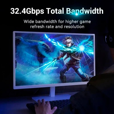 Кабель VENTION DisplayPort v1.4 5m Black 8K 60Hz (HCCBJ) Кабель VENTION DisplayPort v1.4 5m Black 8K 60Hz (HCCBJ)