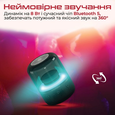 Портативна акустика Promate Glitz 8 Вт Black (glitz.black) Портативна акустика Promate Glitz 8 Вт Black (glitz.black)