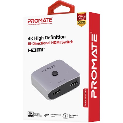 Комутатор Promate Switch-HDMI 4K 60 Hz Silver (switch-hdmi.silver) Комутатор Promate Switch-HDMI 4K 60 Hz Silver (switch-hdmi.silver)