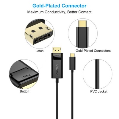 Кабель CHOETECH USB-C - DisplayPort (XCP-1801BK)