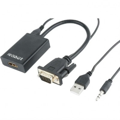 Перехідник CABLEXPERT HDMI - VGA + USB + 3.5 мм аудіо 0.15 м (A-VGA-HDMI-01) Перехідник CABLEXPERT HDMI - VGA + USB + 3.5 мм аудіо 0.15 м (A-VGA-HDMI-01)
