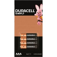 Батарейки DURACELL Simply AAA LR03 алкалінові (5008694) 4 шт Батарейки DURACELL Simply AAA LR03 алкалінові (5008694) 4 шт
