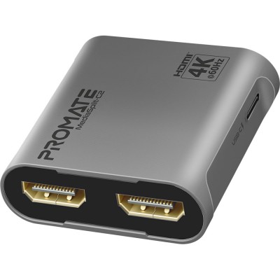 Спліттер Promate MediaSplit-C2 HDMI to 2xHDMI Silver (mediasplit-C2.silver) Спліттер Promate MediaSplit-C2 HDMI to 2xHDMI Silver (mediasplit-C2.silver)