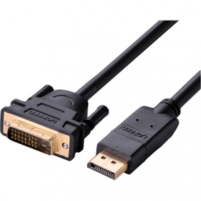 Кабель UGREEN DP103 DisplayPort - DVI (24+1) 2 м Black (10221) Кабель UGREEN DP103 DisplayPort - DVI (24+1) 2 м Black (10221)