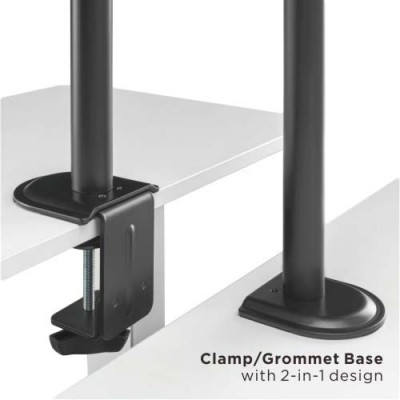 Кріплення для монітора HiSmart для двох моніторів 17-32" Black (HS082406)