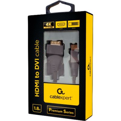 Кабель Cablexpert HDMI - DVI 1.8 м (CC-HDMI-DVI-4K-6) Кабель Cablexpert HDMI - DVI 1.8 м (CC-HDMI-DVI-4K-6)