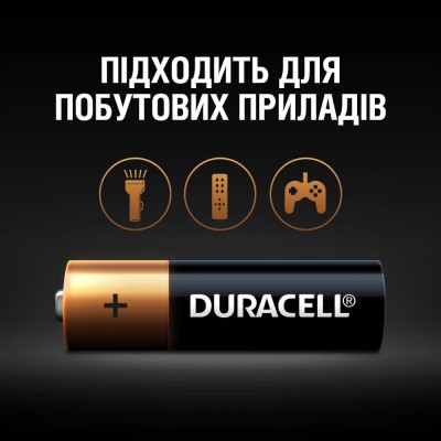 Батарейки DURACELL LR06 MN1500 лужні (81545403) 1х4 шт Батарейки DURACELL LR06 MN1500 лужні (81545403) 1х4 шт