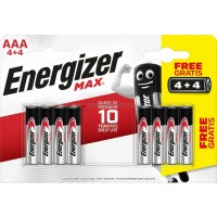 Батарейки ENERGIZER AAA MAX 4+4 шт (Е301533900) Батарейки ENERGIZER AAA MAX 4+4 шт (Е301533900)