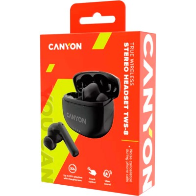 Гарнітура CANYON TWS-8 Black (CNS-TWS8B) Гарнітура CANYON TWS-8 Black (CNS-TWS8B)