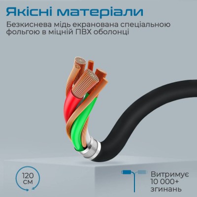 Кабель PROMATE DisplayPort 1.4 1,2 м (dplink-120.black)