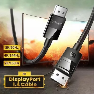 Кабель UGREEN DP114 DP 1.4 M-M 3 м Black (80393) Кабель UGREEN DP114 DP 1.4 M-M 3 м Black (80393)