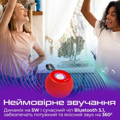 Портативна акустика PROMATE Juggler Red (juggler.red) Портативна акустика PROMATE Juggler Red (juggler.red)