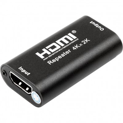 Ретранслятор POWERPLANT HDMI - HDMI 4K/30hz HDRE1 Black (CA912537) Ретранслятор POWERPLANT HDMI - HDMI 4K/30hz HDRE1 Black (CA912537)