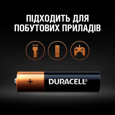 Батарейки DURACELL Simply AAA LR03 алкалінові (5008694) 4 шт Батарейки DURACELL Simply AAA LR03 алкалінові (5008694) 4 шт