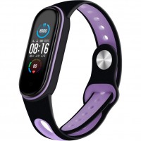 Ремінець BECOVER Sport Style для Xiaomi Mi Smart Band 5 Black-Purple (705168) Ремінець BECOVER Sport Style для Xiaomi Mi Smart Band 5 Black-Purple (705168)