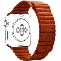 Ремінець ArmorStandart Leather Loop для Apple Watch 42/44/45/49mm Orange (ARM57837) Ремінець ArmorStandart Leather Loop для Apple Watch 42/44/45/49mm Orange (ARM57837)