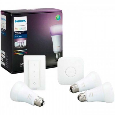 Стартовий комплект PHILIPS Hue Color E27 3 шт (929002216825)