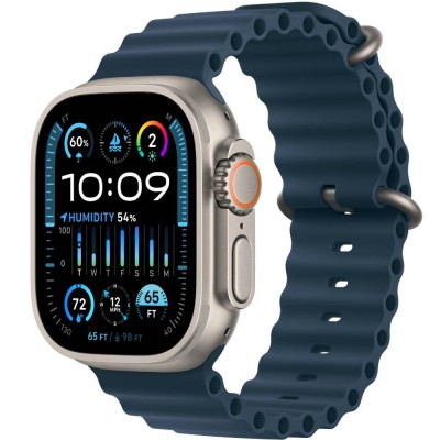 Смарт-годинник APPLE Watch Ultra 2 GPS + Cellular, 49mm Titan Blue Ocean Band (MREG3UL/A)